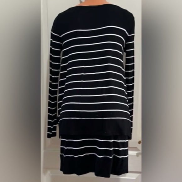 WHBM WHITE HOUSE BLACK MARKET Double Layer Long Sleeve Tunic Dress XS - Picture 4 of 14